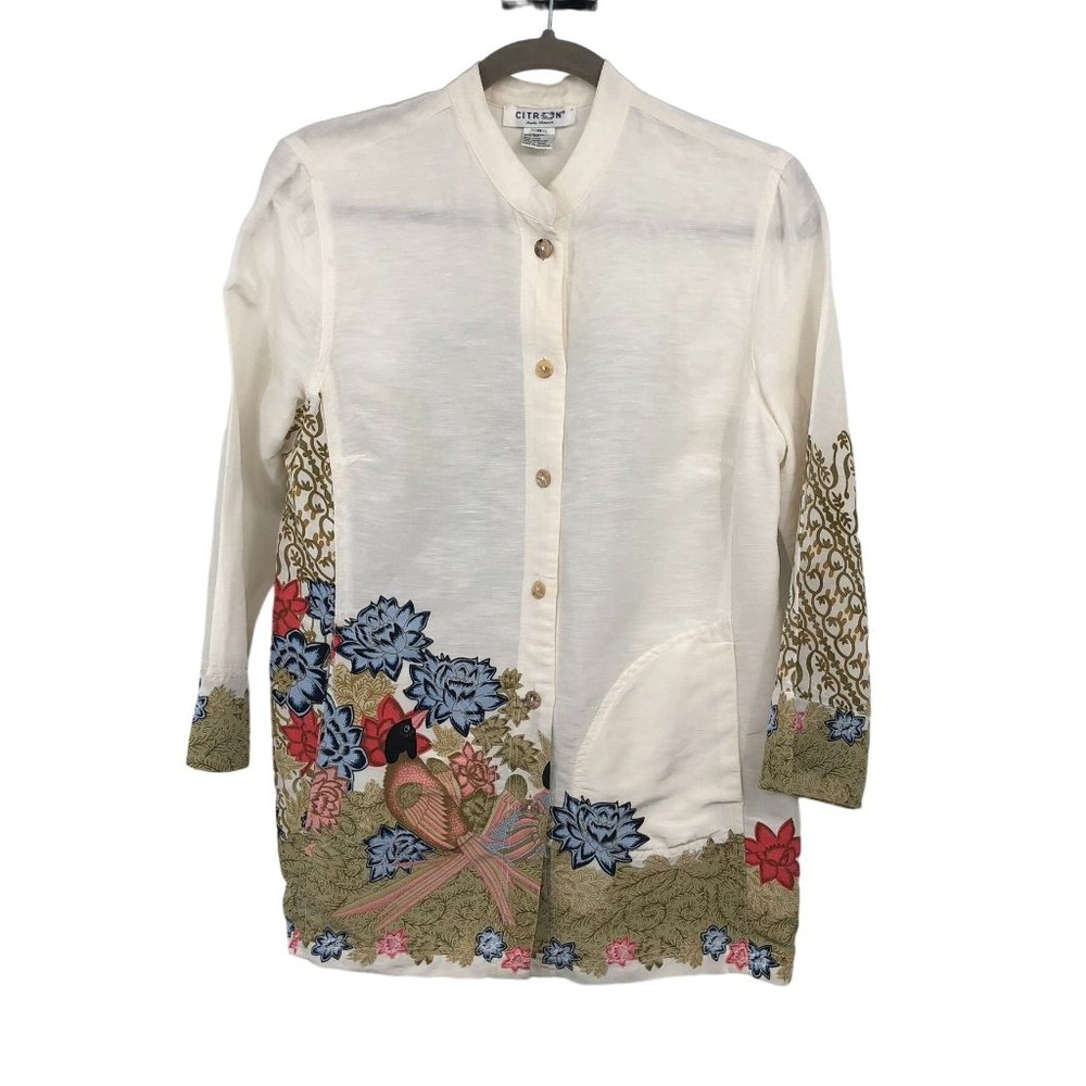 Citron Santa Monica Jacket Womens M Used Silk Linen